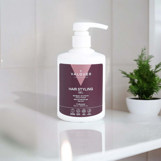 Gel capilar fijador ultrafuerte | efecto mojado vegano