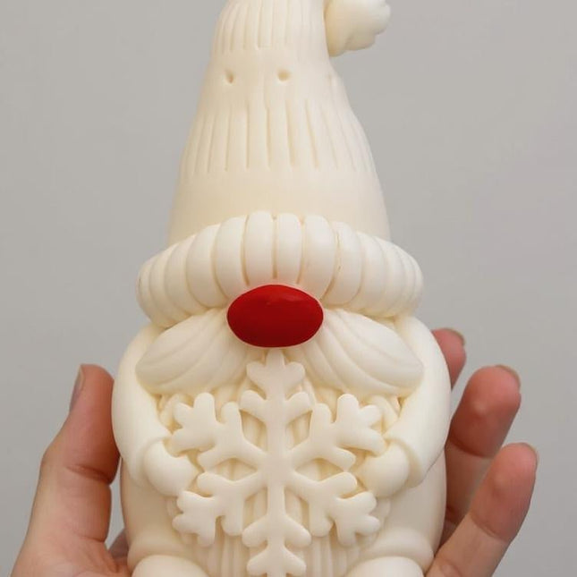 Gnomo nórdico vela decorativa con espíritu navideño