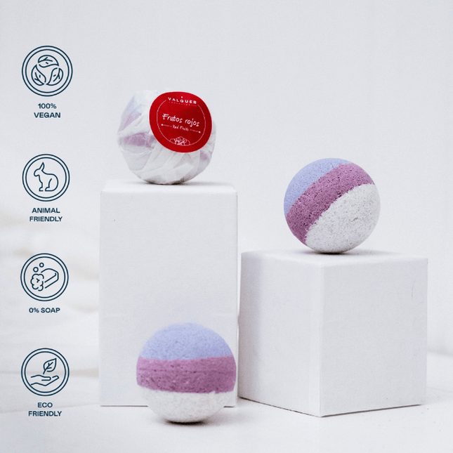 Bombas de baño espumosas con 9 colores y fragancias