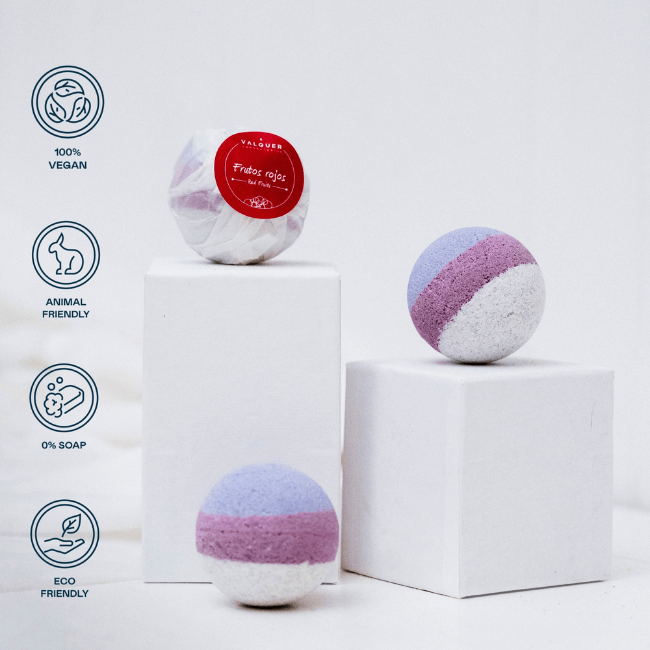 Bombas de baño espumosas con 9 colores y fragancias