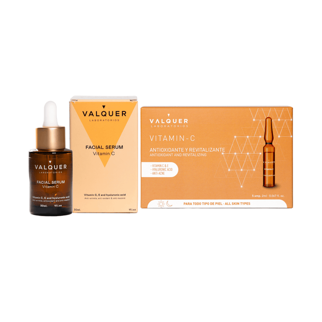 Pack facial vitamina c y ácido hialurónico para piel joven