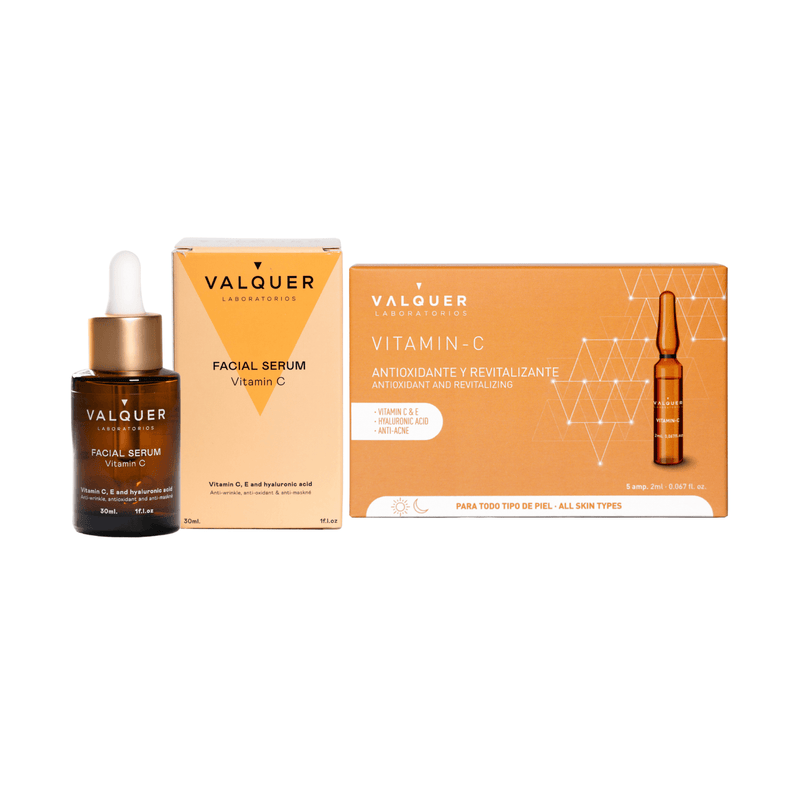 Pack facial vitamina c y ácido hialurónico para piel joven