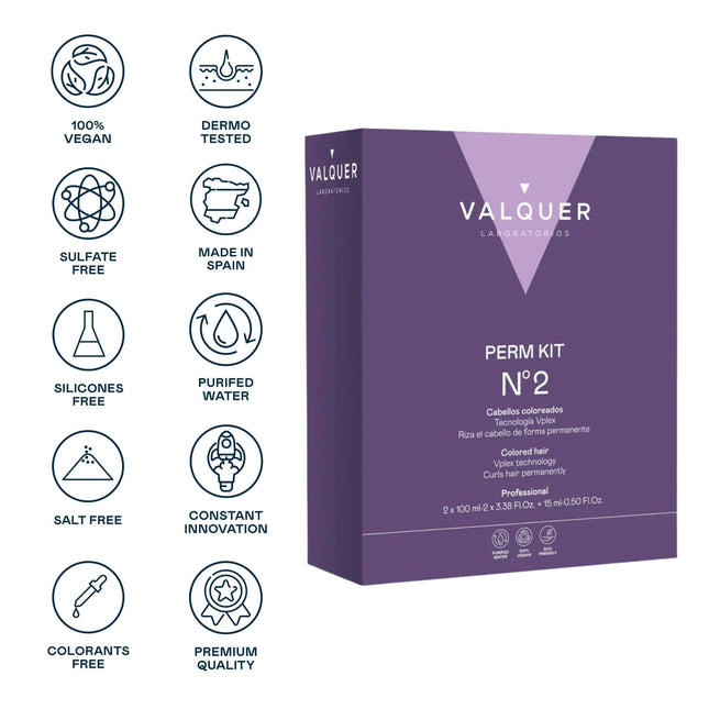 Kit para permanente numero 2 coloreados 210 ml uso profesional