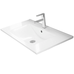 Mueble de baño con lavabo bambú suspendido 2 cajones | 3_BP