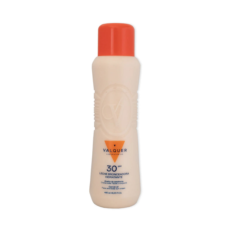 Leche hidratante bronceadora de zanahorias SPF 30