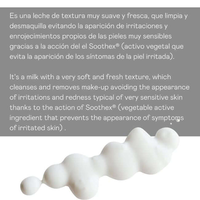 Leche limpiadora facial desensibilizante para piel sensible 250 ml