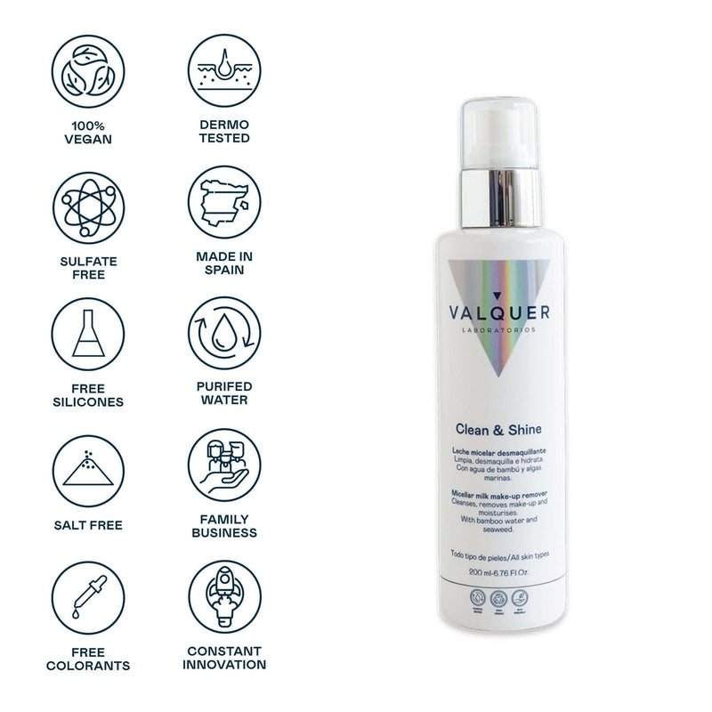 Leche micelar facial limpia y desmaquilla con suavidad