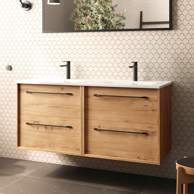 Mueble de baño con lavabo de encimera 120 cm Roble Ostippo | 3_BP