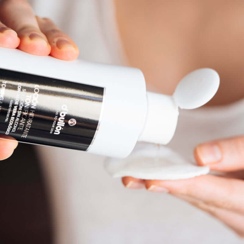 Loción facial hidratante tonificante sin alcohol refresca