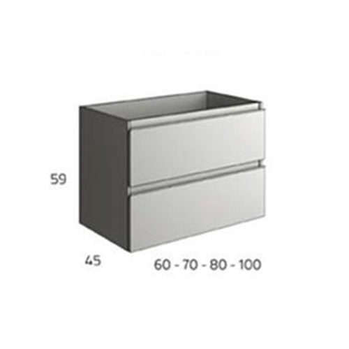 Mueble de baño sin lavabo blanco brillo suspendido moderno | 3_BP