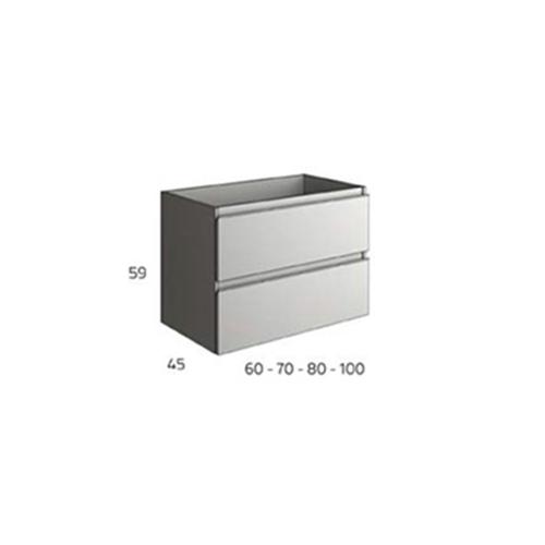 Mueble de baño suspendido Roble Ostippo con 2 cajones | 3_BP