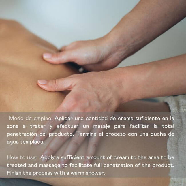 Crema masaje corporal para recuperación deportiva relajante