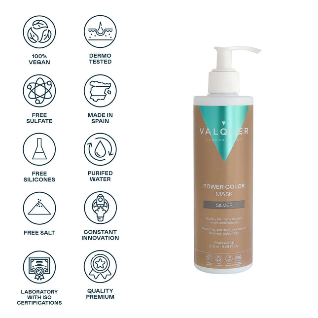 Mascarilla color gris plata para cabello gris | nutre