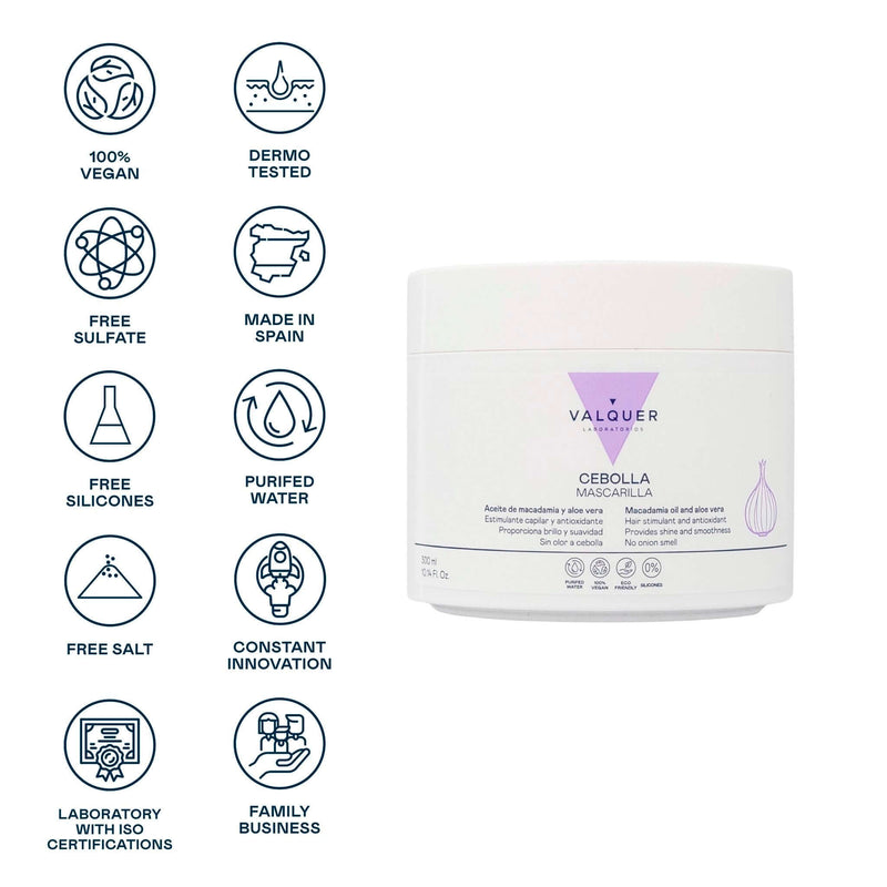 Mascarilla capilar de cebolla hidratación profunda