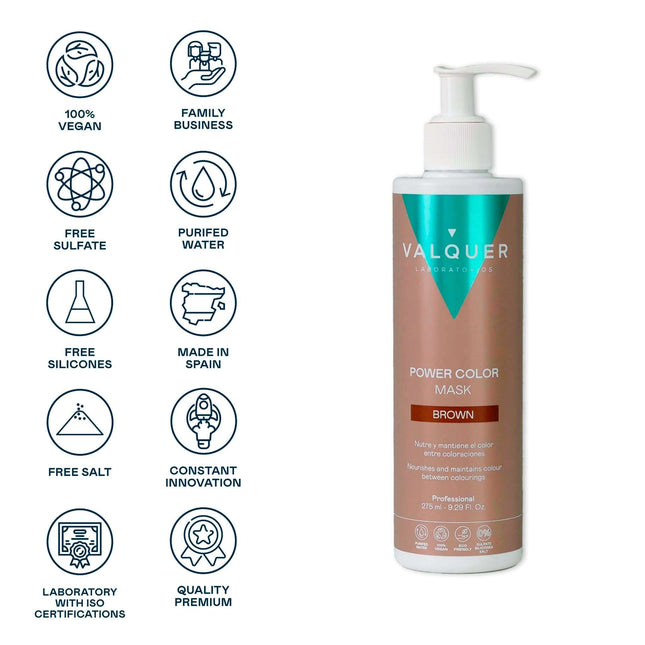 Mascarilla color castaño para cabello entre coloraciones