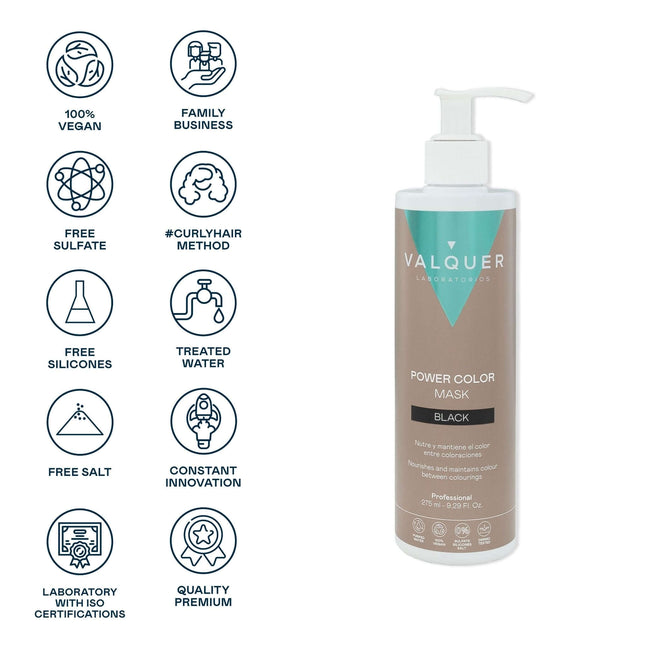 Mascarilla color negro potenciadora del color 275 ml