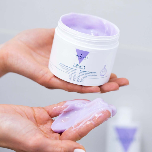 Mascarilla capilar de cebolla hidratación profunda