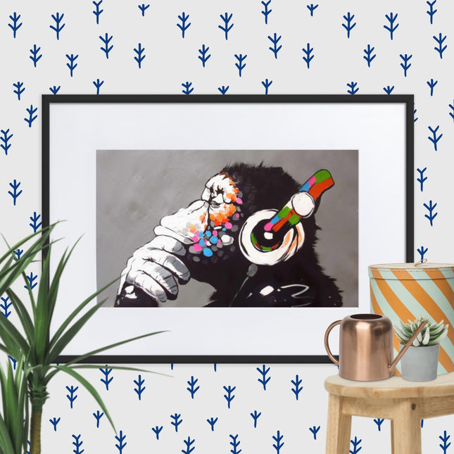 Cuadro decorativo con paspartú para sala