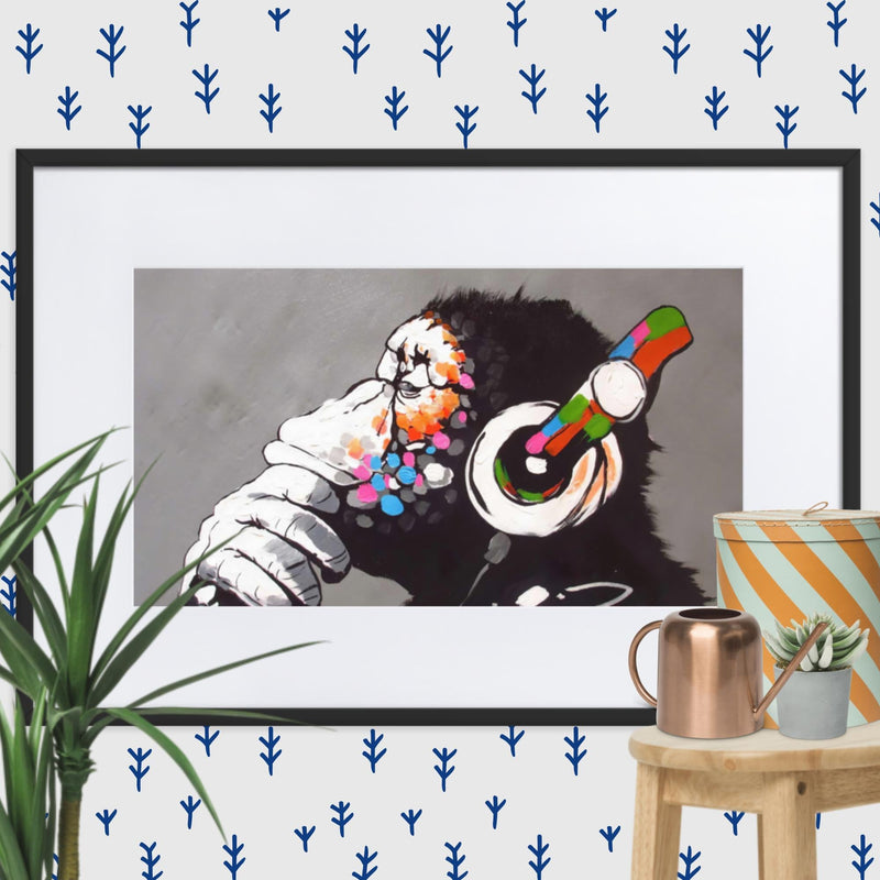 Cuadro decorativo con paspartú para sala