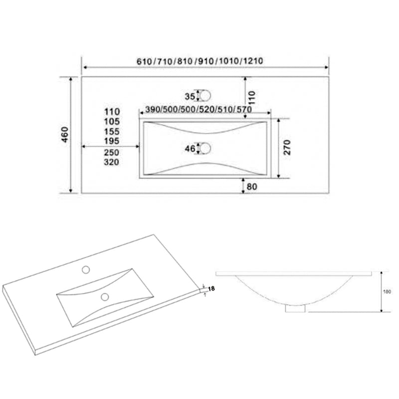 Conjunto completo de mueble de baño con lavabo | ebony | 3_BP