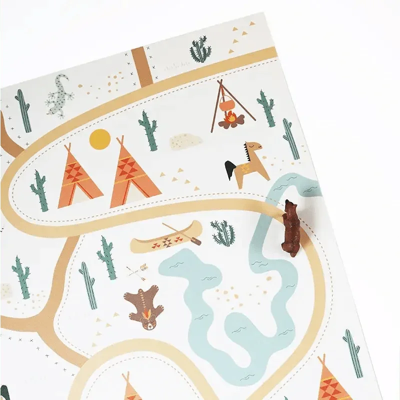 Alfombra Infantil vinílica reciclada para niños Western