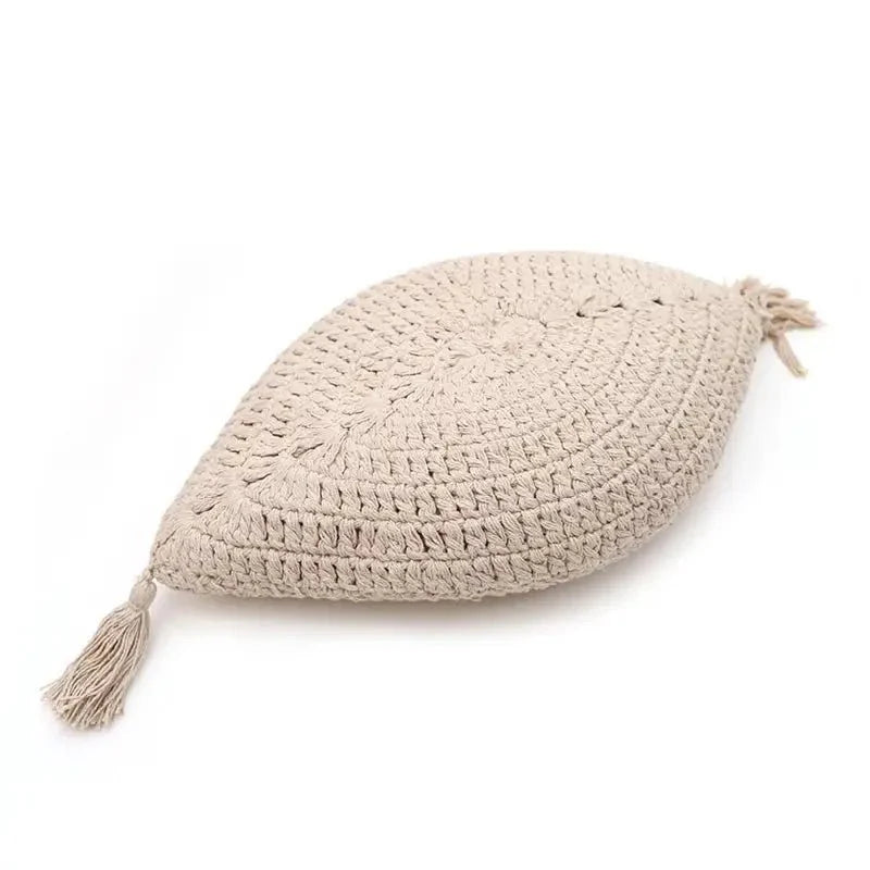 Cojín decorativo bohème algodo crochet PLUME ECRUAccessoiresHome & Garden > Decor > Throw Pillows