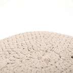 Cojín decorativo crochet bohemio | Algodón ecru