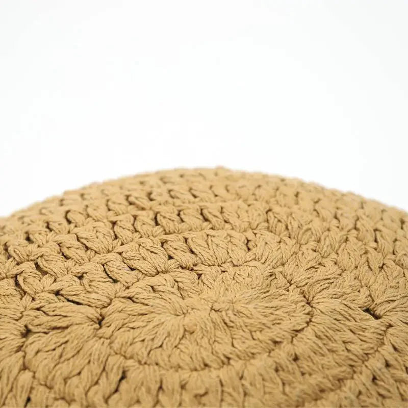 Cojín decorativo bohème algodon crochet PLUME MOUTARDEAccessoiresHome & Garden > Decor > Throw Pillows