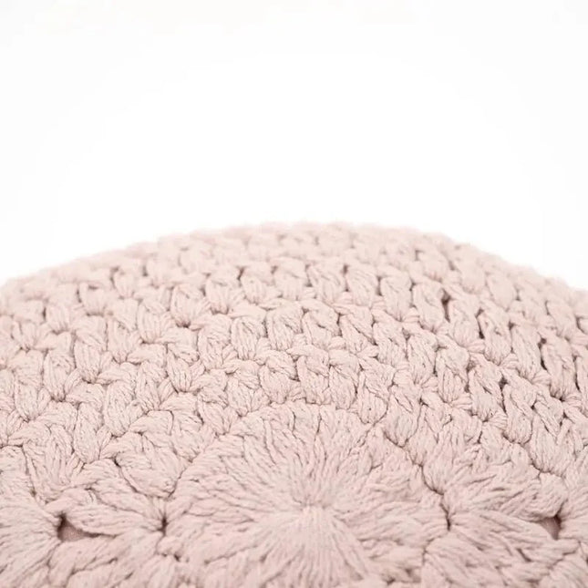 Cojín decorativo bohème algodon crochet PLUME ROSE NUDEAccessoiresHome & Garden > Decor > Throw Pillows