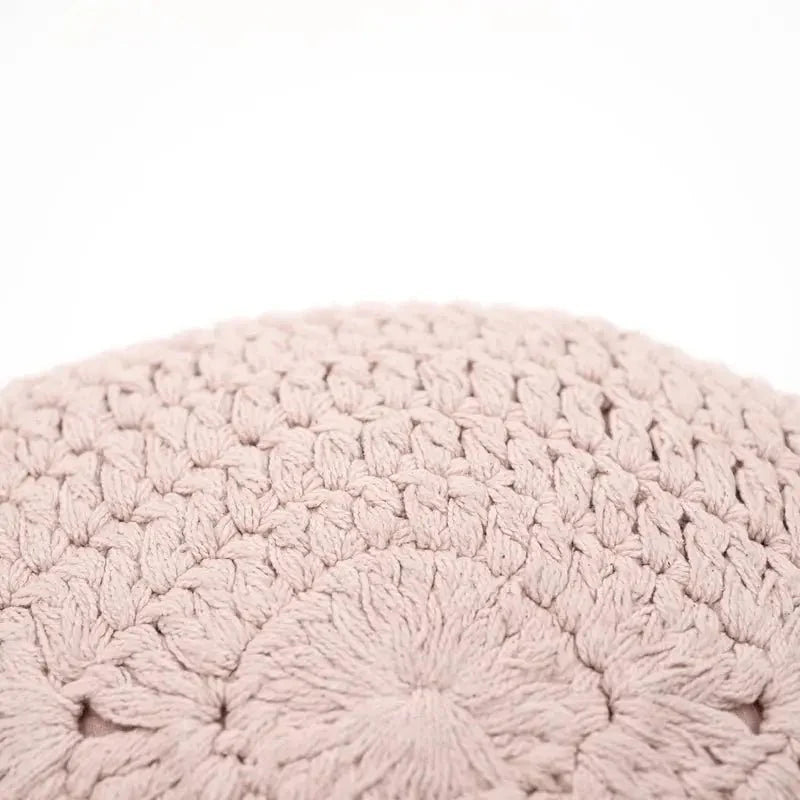 Cojín decorativo bohème algodon crochet PLUME ROSE NUDEAccessoiresHome & Garden > Decor > Throw Pillows