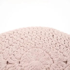Cojín decorativo bohemio crochet algodón | Plume Rose Nude