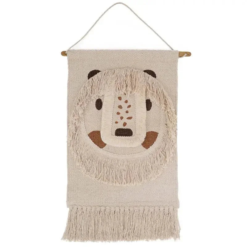 Children's wall decoration lion Leopold in cotton
