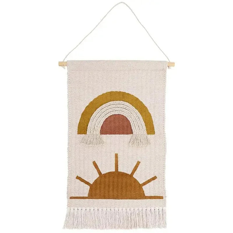 Decoración mural sunset para niños | Diseño tejido