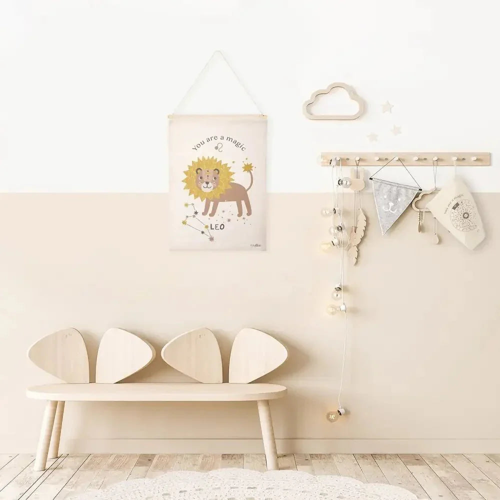 Mural habitación infantil zodíaco Leo | decorativo