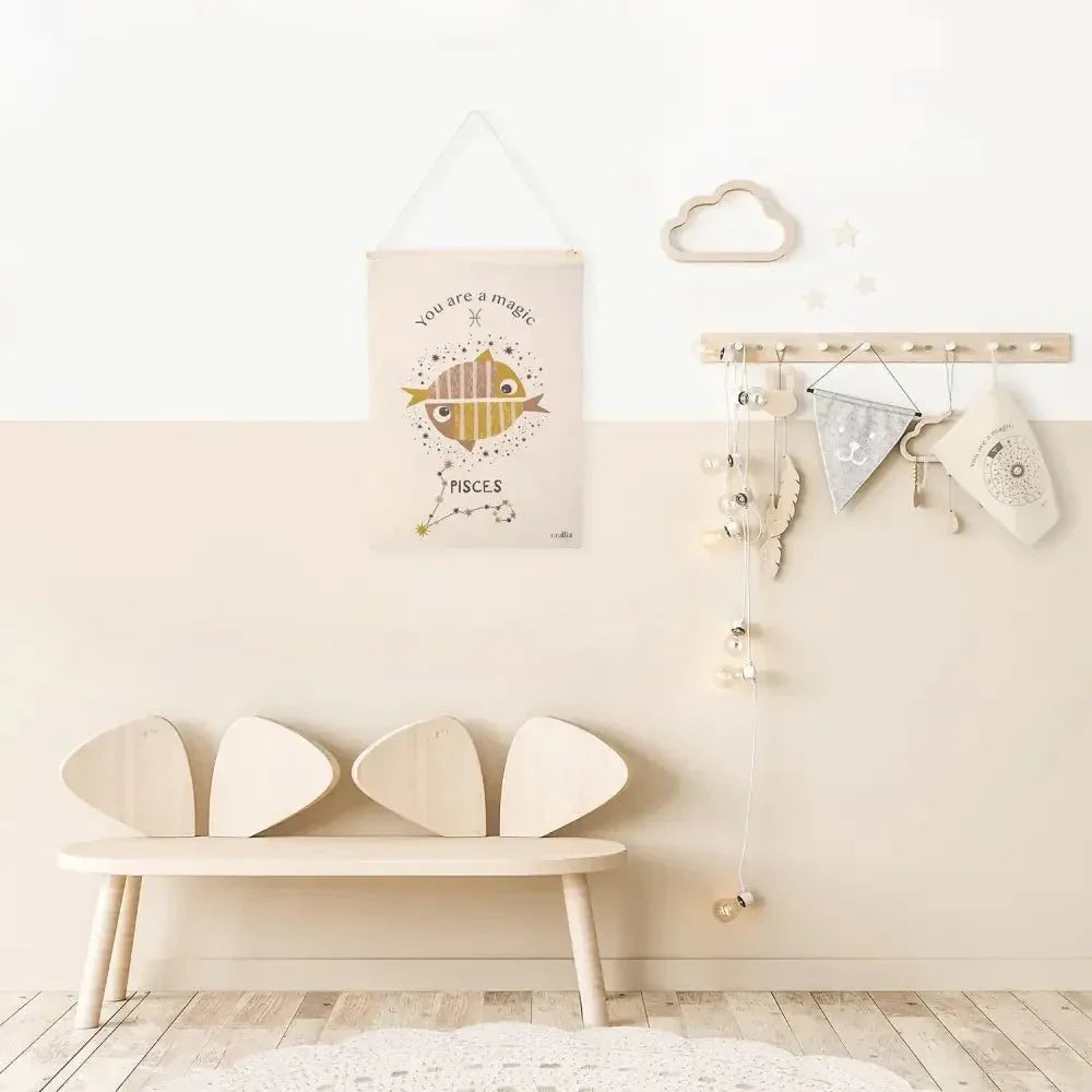 Mural para habitación infantil zodíaco Piscis | diseño inspirador