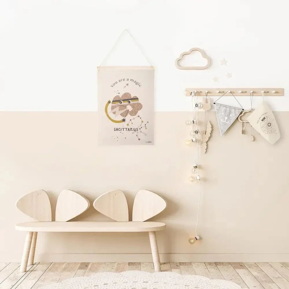 Mural zodíaco Sagitario habitación infantil | decorativo