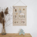 Organizador mural infantil | algodón 100% y madera