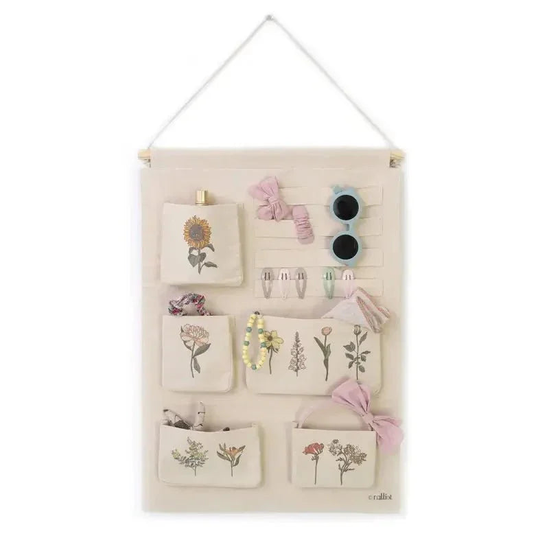Organizador mural infantil | algodón 100% y madera