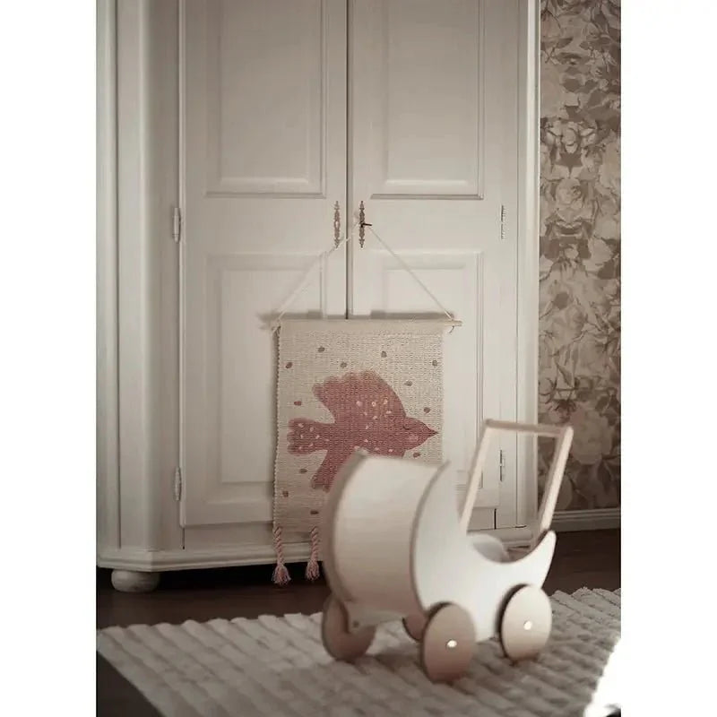 Decoración mural infantil con pájaro sweet birdy en algodón