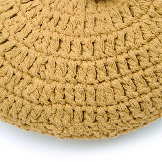 Cojín decorativo algodon redondo crochet LENKA MOUTARDEAccessoiresHome & Garden > Decor > Throw Pillows