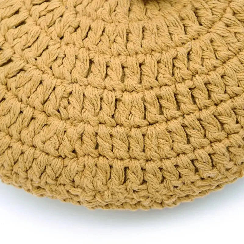 Cojín decorativo algodon redondo crochet LENKA MOUTARDEAccessoiresHome & Garden > Decor > Throw Pillows