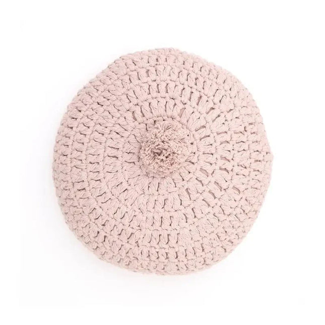 Cojín decorativo algodon redondo crochet LENKA ROSE NUDEAccessoiresHome & Garden > Decor > Throw Pillows
