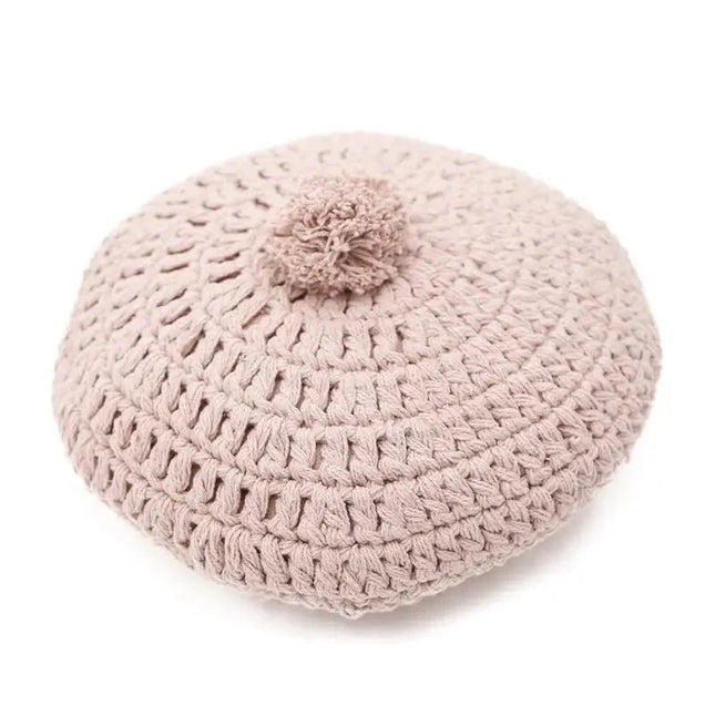 Cojín decorativo algodon redondo crochet LENKA ROSE NUDEAccessoiresHome & Garden > Decor > Throw Pillows