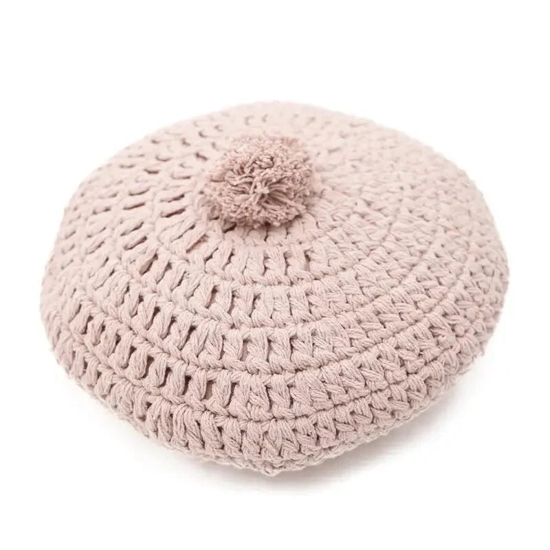 Cojín decorativo algodon redondo crochet LENKA ROSE NUDEAccessoiresHome & Garden > Decor > Throw Pillows
