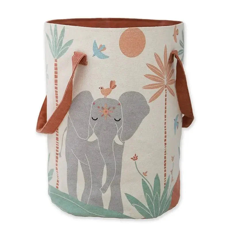 Malena children's storage basket with elephant