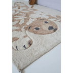 Soft cotton children's rug with floral design | 100x150 cm