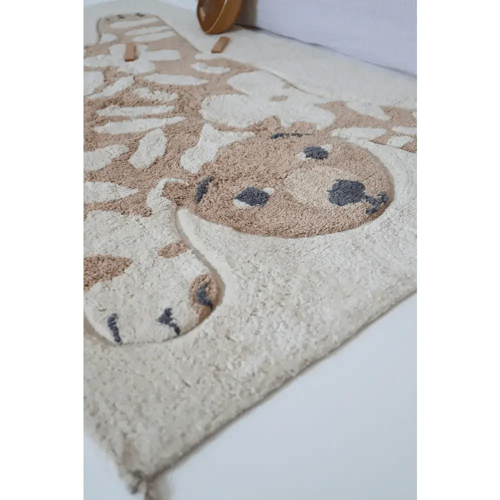 Soft cotton children's rug with floral design | 100x150 cm
