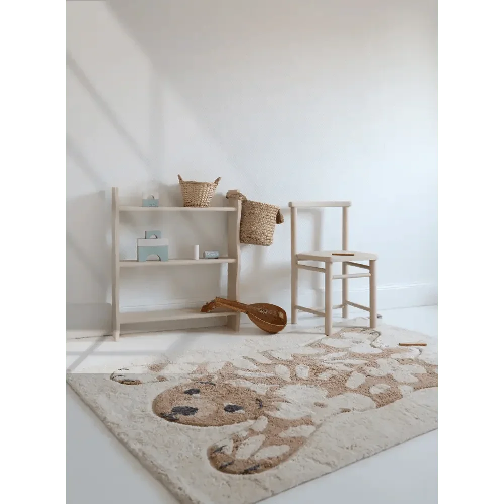 Soft cotton children's rug with floral design | 100x150 cm