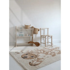Soft cotton children's rug with floral design | 100x150 cm