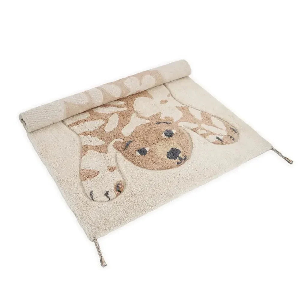 Soft cotton children's rug with floral design | 100x150 cm